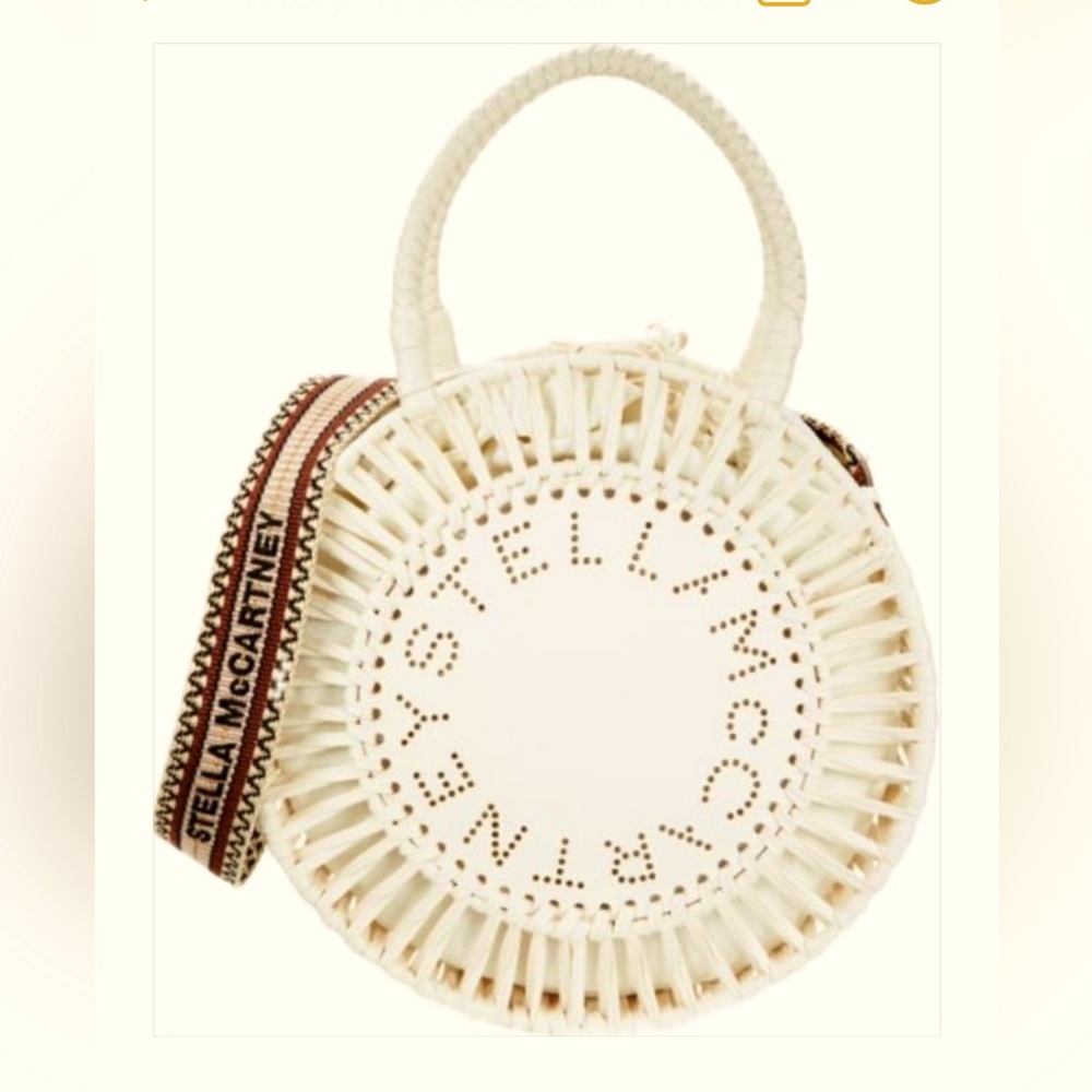 Stella McCartney Cream Crossbody Bag with Woven Design NWOT including dust bag